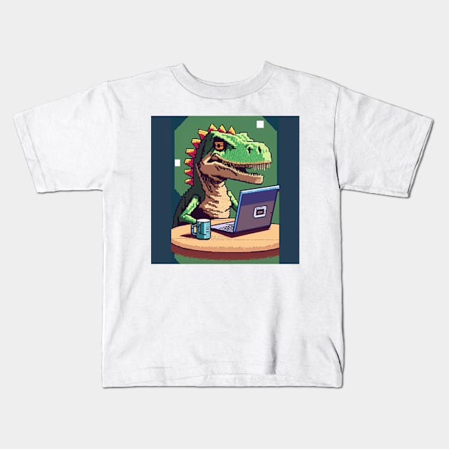 Developer Dino #1 Kids T-Shirt by codezn